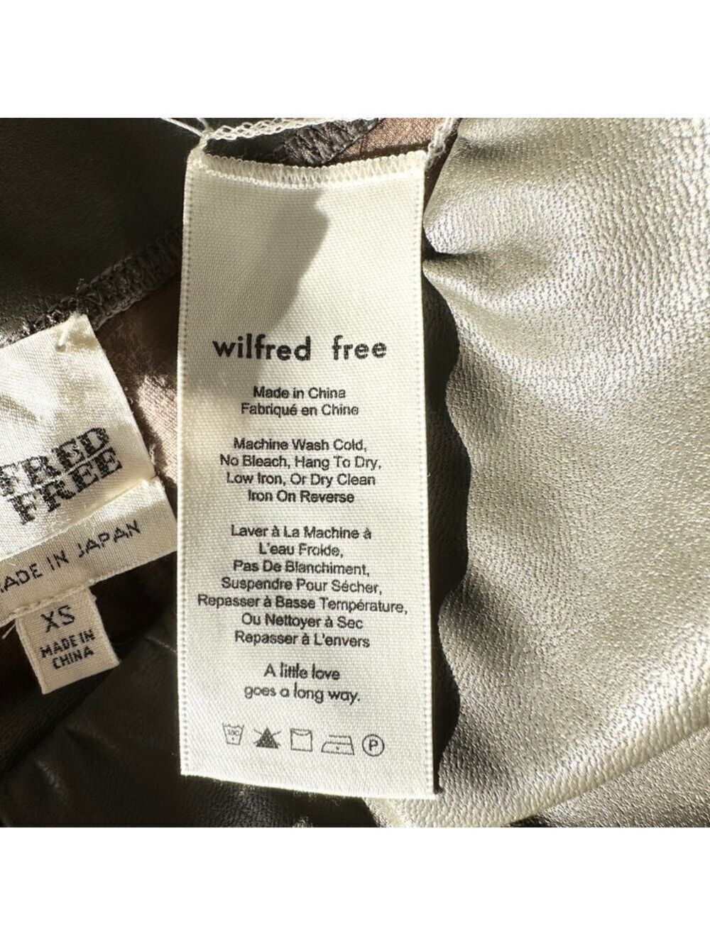 Wilfred Daria Pant Faux Leather Green Gray Womens Size XS - Picture 5 of 9